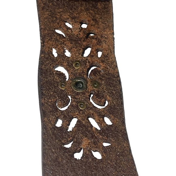 Linea Pelle Leather Belt with Turquoise Sz OS - Picture 5 of 9